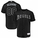 Los Angeles Angels Majestic 2019 Players' Weekend Flex Base Roster Customized Black Jersey,baseball caps,new era cap wholesale,wholesale hats